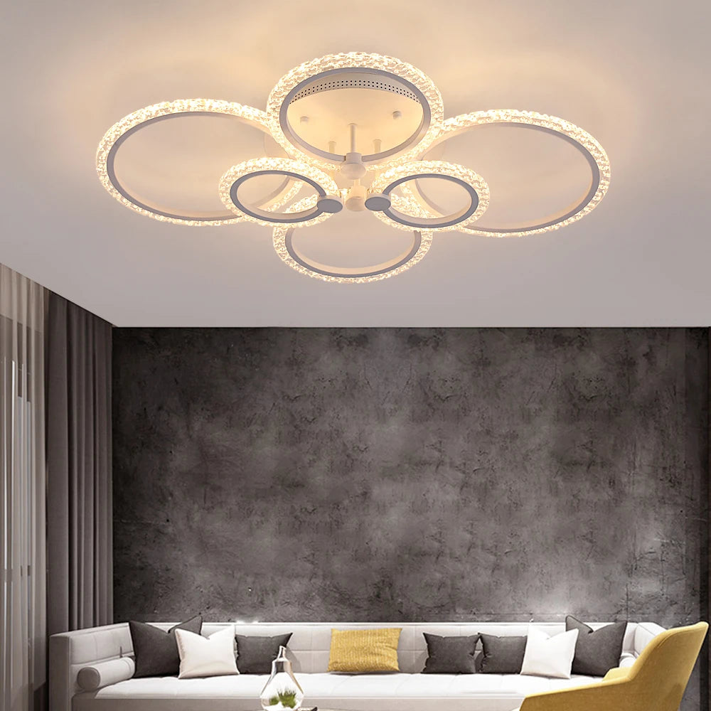 Plafonnier nordique acrylique bulle led minimaliste décoration intérieure
