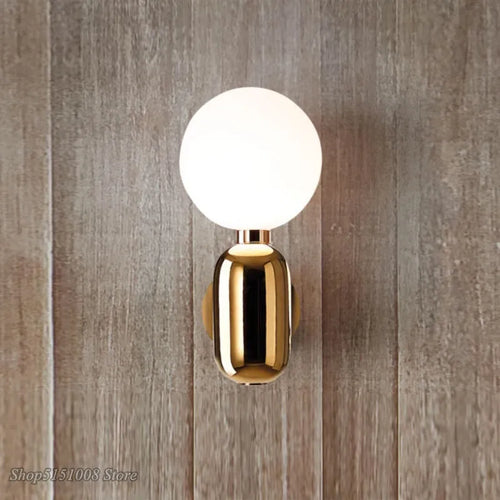 Boule de verre nordique appliques rétro lampe à LED chambre lampe de chevet couloir allée salle de bain Vintage Loft décor applique Luminaire
