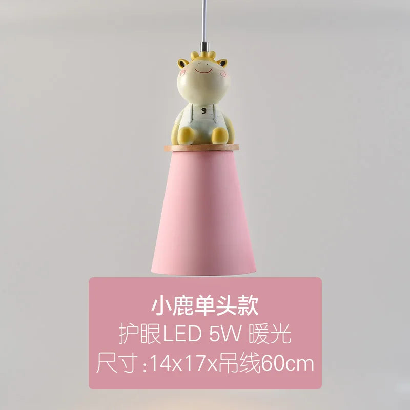 lustre créatif animal dessin animé pour chambre enfant - vue 10 sur 11