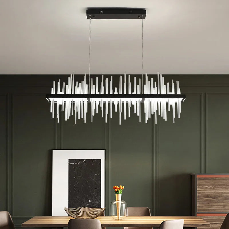 lustre nordique simple en acrylique à haute transmission lumineuse - vue 4 sur 9