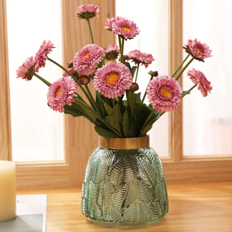 fleurs de calendula artificielles pour décoration de mariage et fête - vue 4 sur 12
