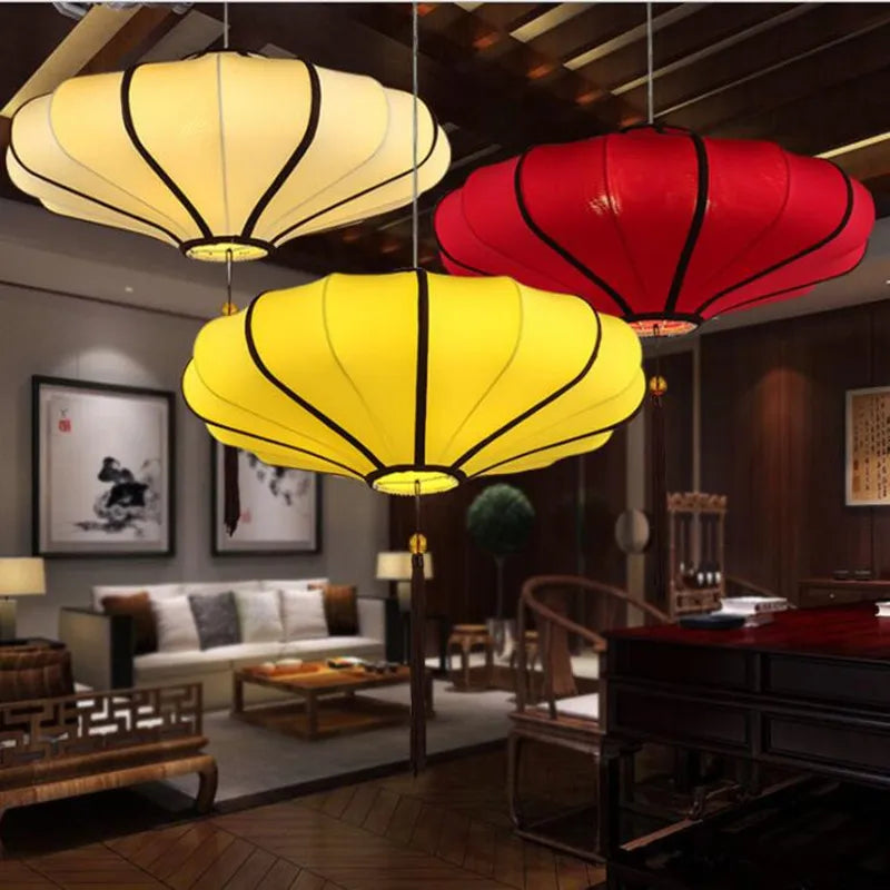 lustre en tissu chinois pour restaurants et hôtels