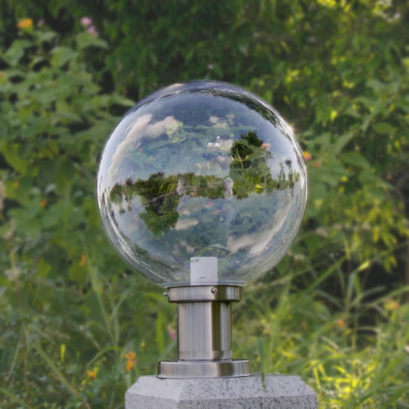 lampe pilier extérieure boule décorative pour éclairage jardin - vue 3 sur 9