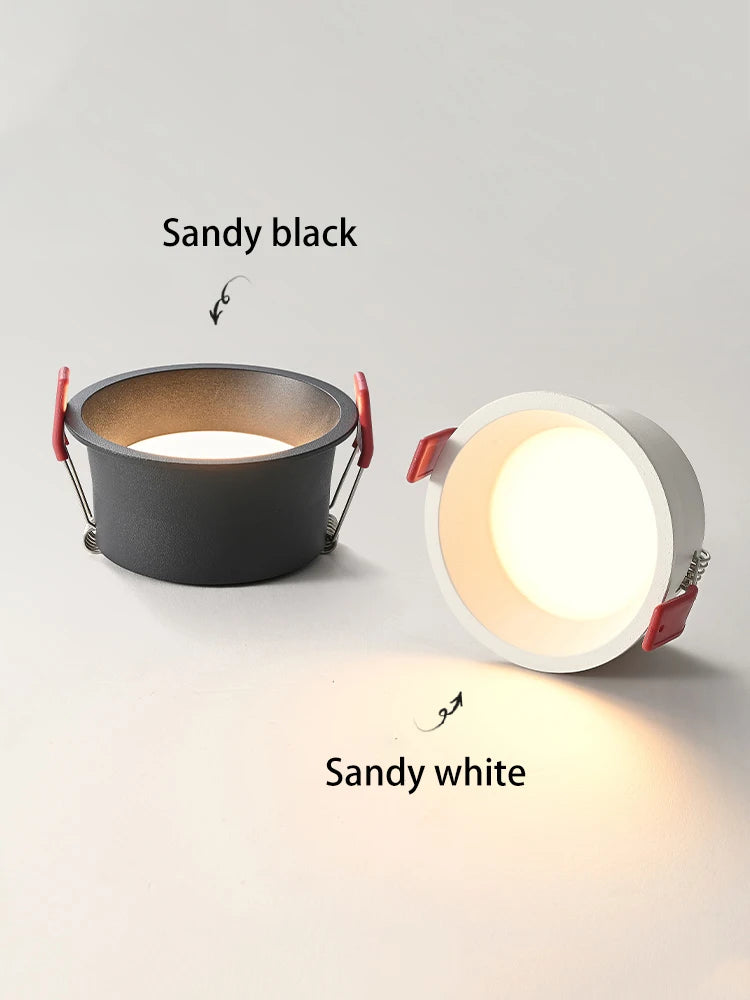 led downlight encastré anti-éblouissement en aluminium pour éclairage intérieur