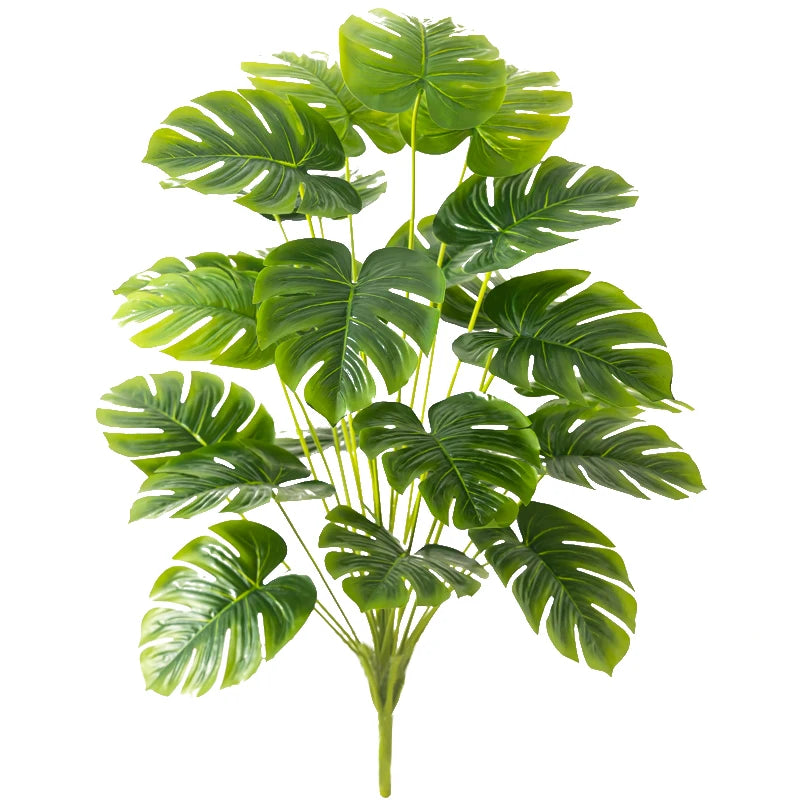 arbre tropical artificiel grandes feuilles de monstera en pot décoratif - vue 18 sur 23