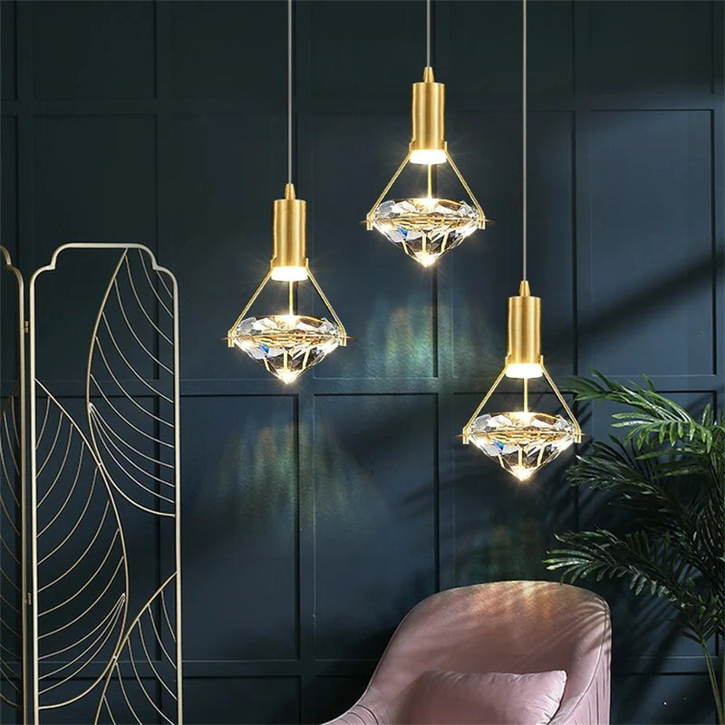 Thrisdar K9 cristal suspension LED lampe moderne Table de chevet suspension lampe cuisine salle à manger chambre lustre suspension