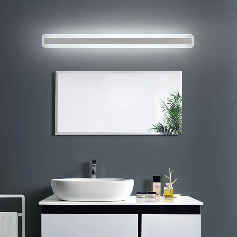 NEO Gleam 16W/24W/32W/40W/48W 40/60/80/100/120CM simple applique moderne luminosité étanche salle de bain LED miroir applique lumineuse