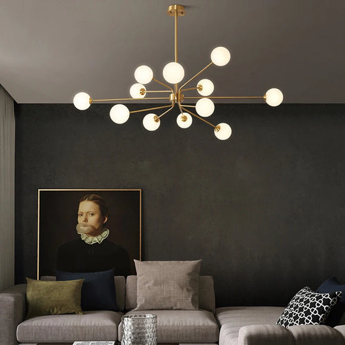 lustre décoratif en cuivre pour un intérieur nordique - vue 2 sur 9