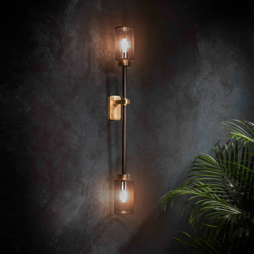 applique murale moderne en verre et cuivre pour décoration intérieure