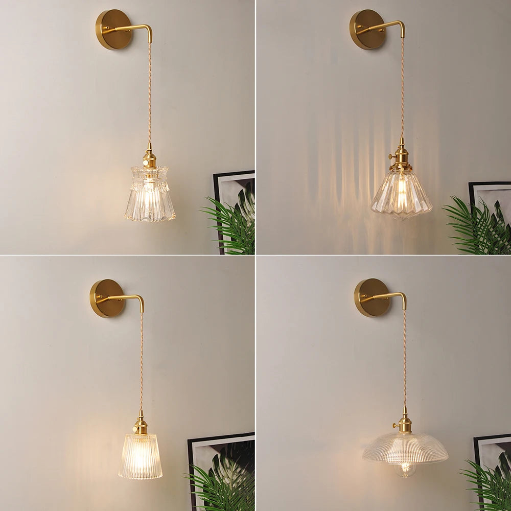 applique murale japonaise en verre pour décoration moderne - vue 3 sur 17