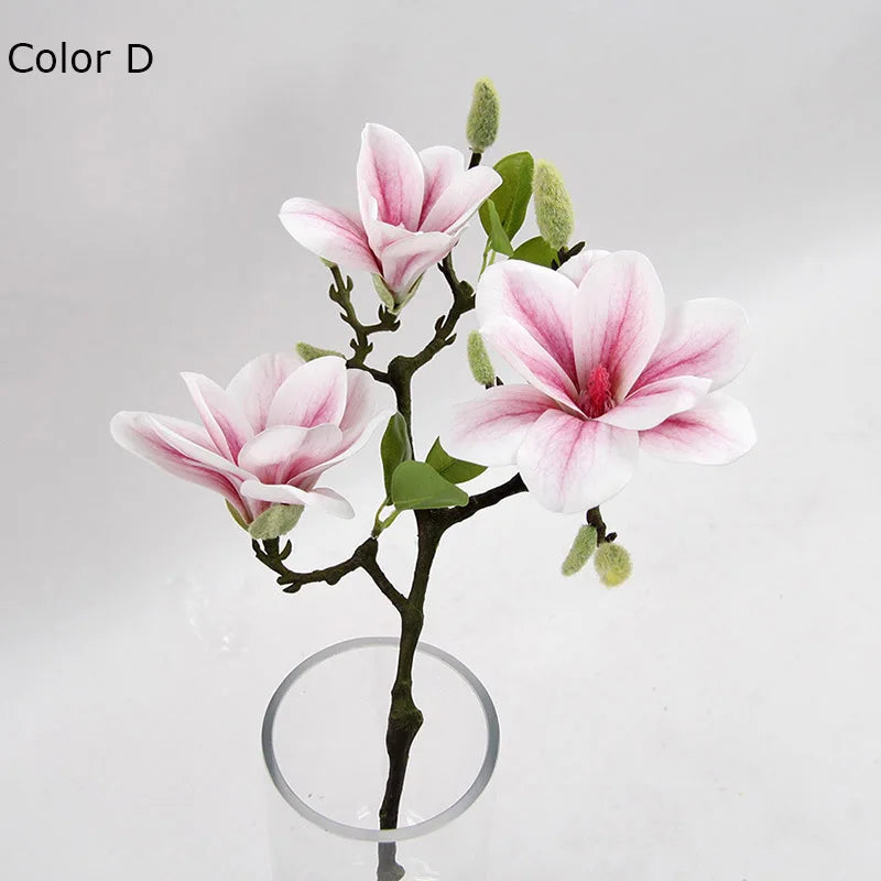 têtes de fleurs artificielles de magnolia pour décoration de mariage et fête - vue 4 sur 11