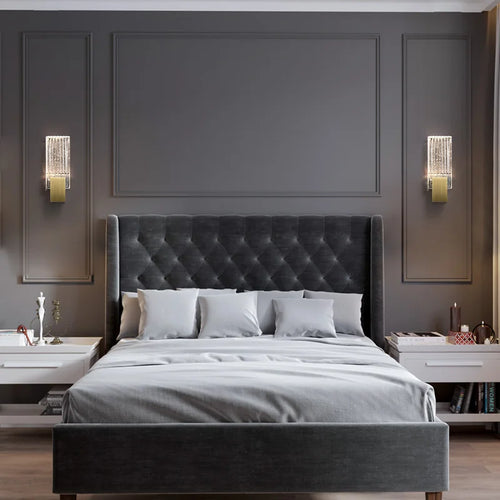 applique murale en cristal design moderne minimaliste pour étude et détente - vue 3 sur 7
