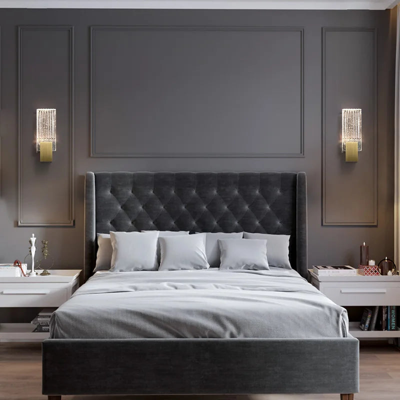 applique murale en cristal design moderne minimaliste pour étude et détente - vue 3 sur 7