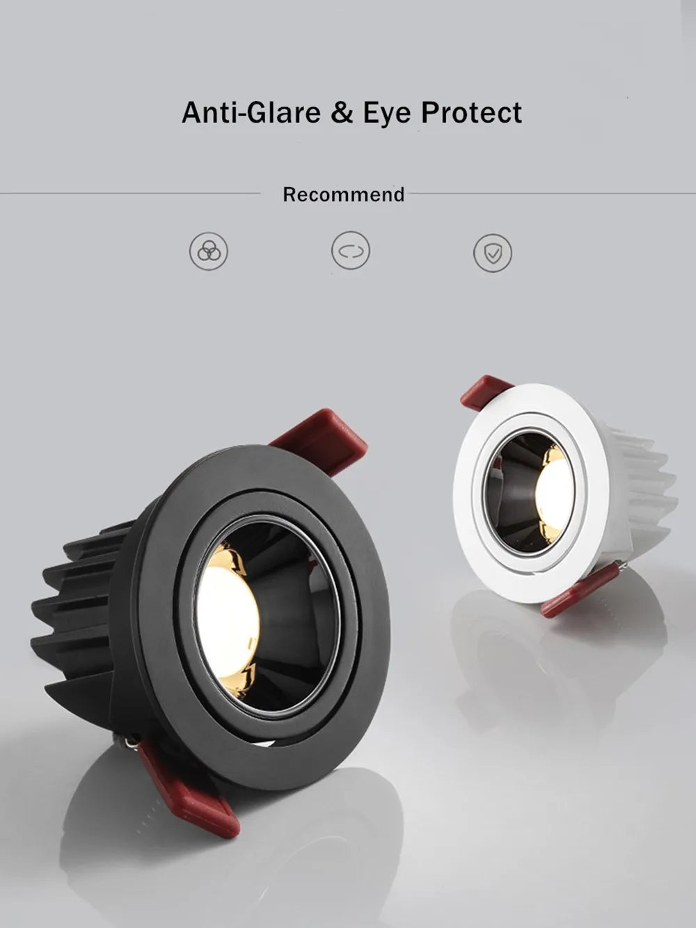 spot encastré led angle réglable en aluminium pour magasin de bureau - vue 3 sur 6