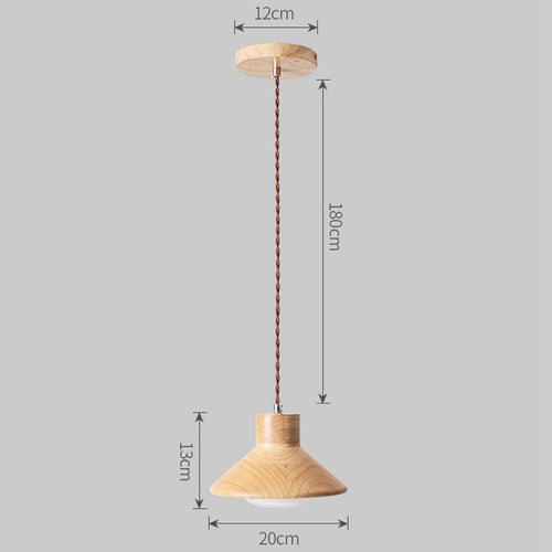 suspension luminaire led nordique moderne en bois pour décoration maison