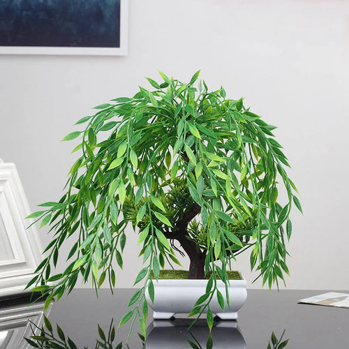 arbre artificiel en pot mini bonsaï pour décoration intérieure et extérieure - vue 2 sur 7