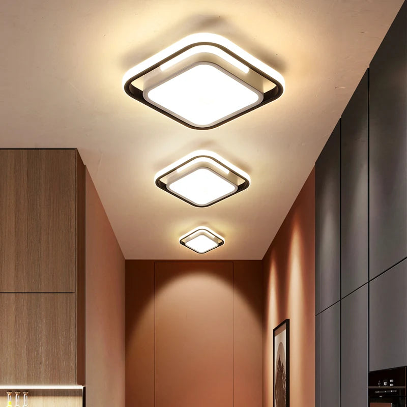 Acrylique Led allée plafonnier pour vestiaire couloir balcon Foyer éclairage lumières minces décoration maison lustre Luminaire