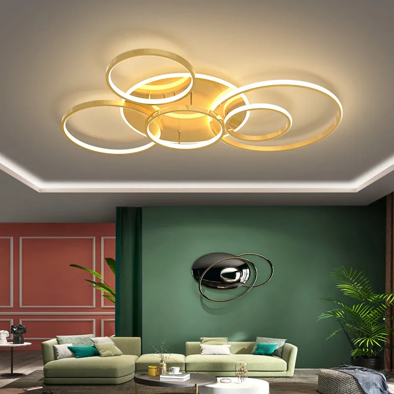 lustre éclairage variable noir moderne salon foyer