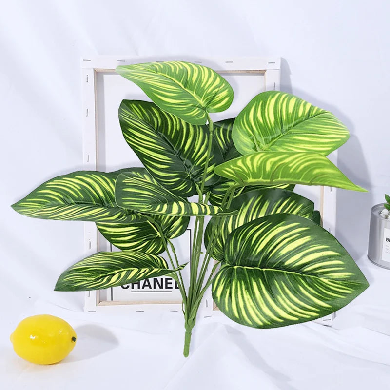 bouquet de fausses feuilles de palmier tropical décoratif pour fêtes et événements - vue 13 sur 13