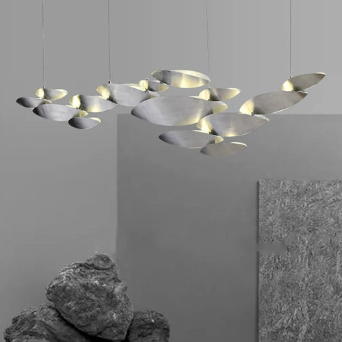 lustre led postmoderne en acier inoxydable pour villa