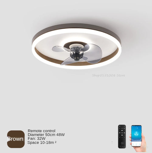 plafonnier moderne à leds avec ventilateur et 3 luminosités - vue 11 sur 18