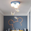 Plafonnier simple et moderne avec boule papillon romantique