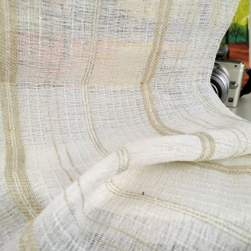 Rideau rayé style européen pour salon chambre intérieur