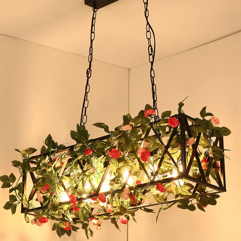 lustre loft vintage en fer pour bar club restaurant industriel