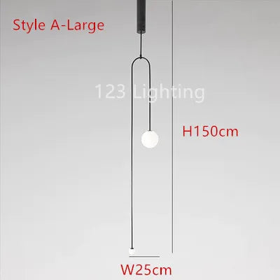 suspension moderne en métal noir pour intérieur contemporain - vue 14 sur 14