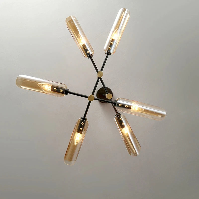 lustre en verre au design nordique et créatif