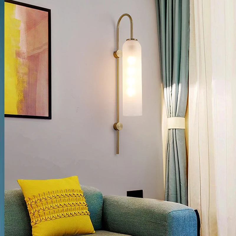 suspension moderne avec abat-jour en verre transparent led - vue 4 sur 25