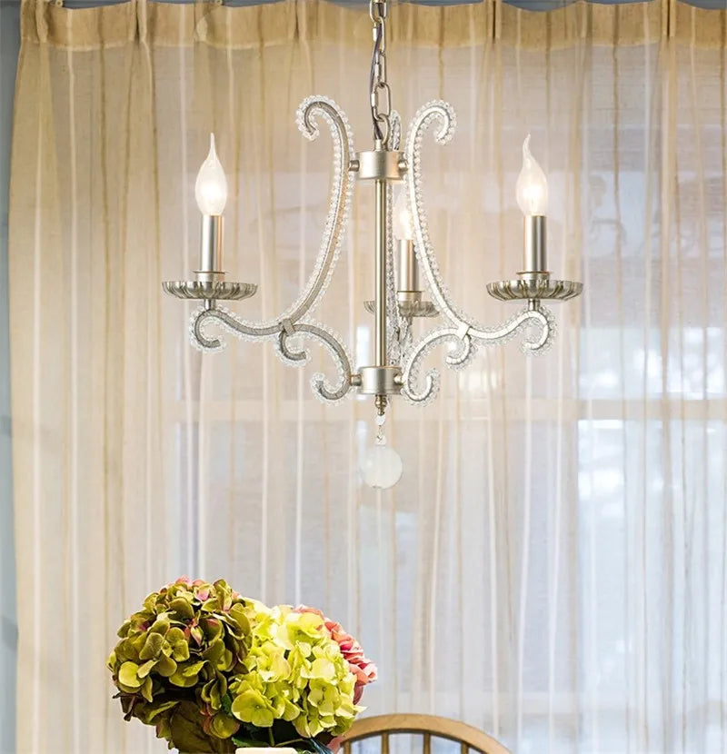 lustre en métal coulé rétro pour éclairage intérieur en fer forgé - vue 5 sur 11