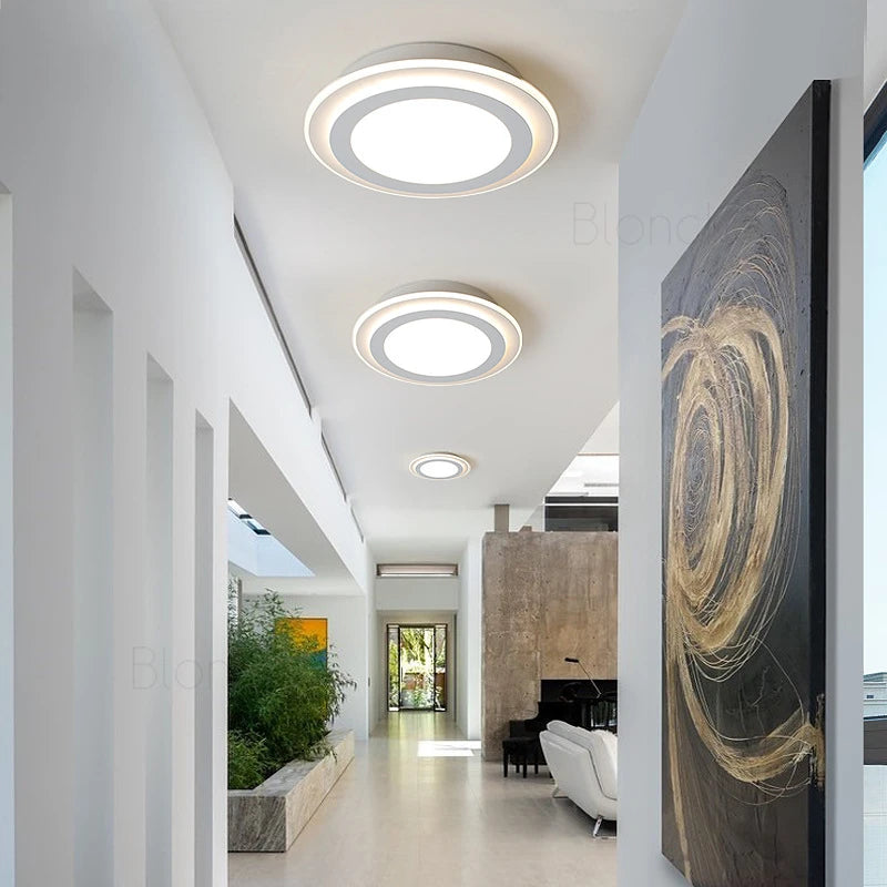 plafonnier nordique moderne à leds acrylique pour décoration intérieure - vue 5 sur 10