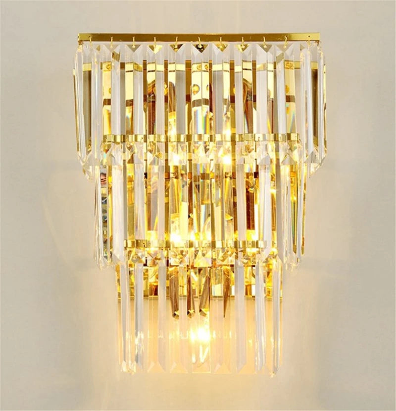 applique murale moderne led en cristal design élégant pour intérieur - vue 6 sur 23