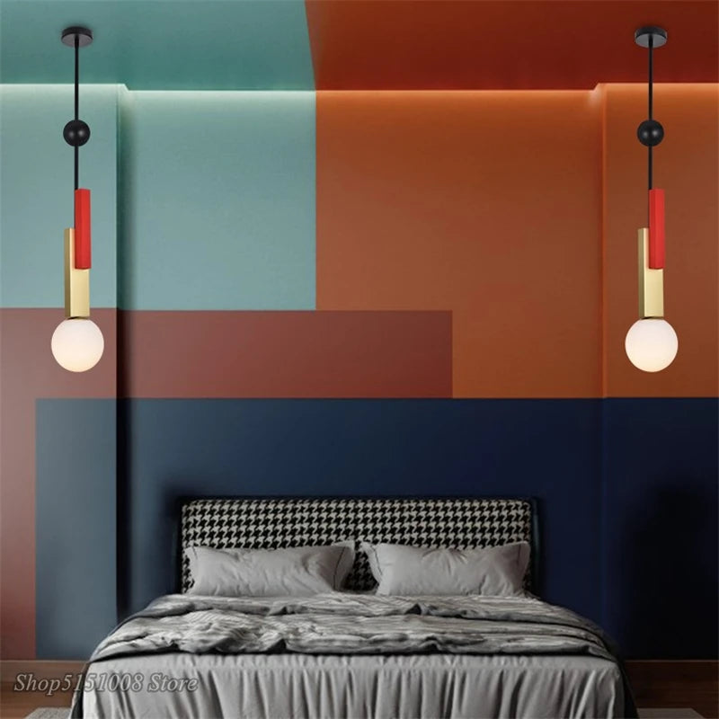 suspension led en verre design moderne nordique