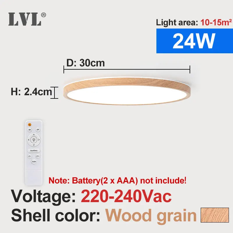 plafonnier led moderne télécommandé à intensité variable - vue 12 sur 14