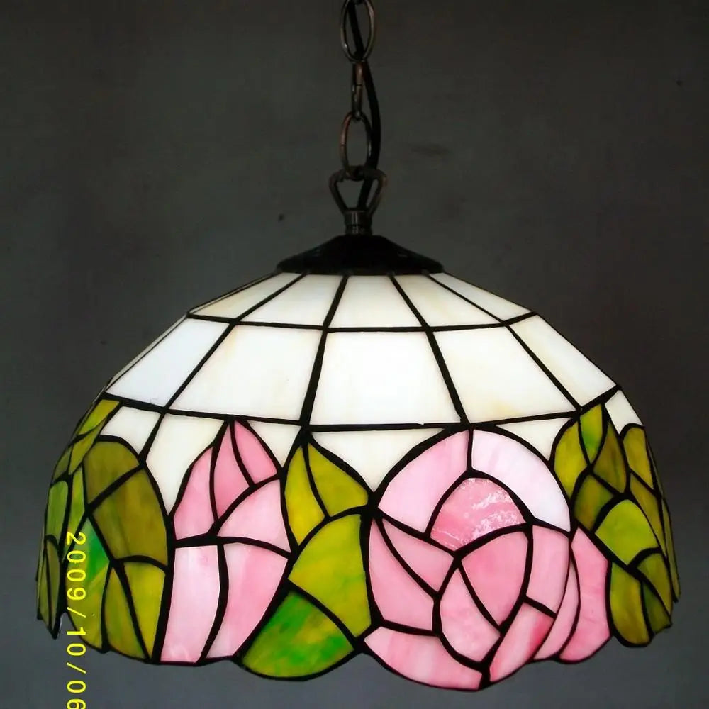 lustre tiffany européen pour restaurant café ou bar - vue 14 sur 19