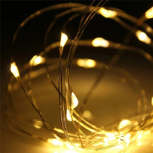 guirlande lumineuse décorative à 100 led avec piles aa - vue 5 sur 6