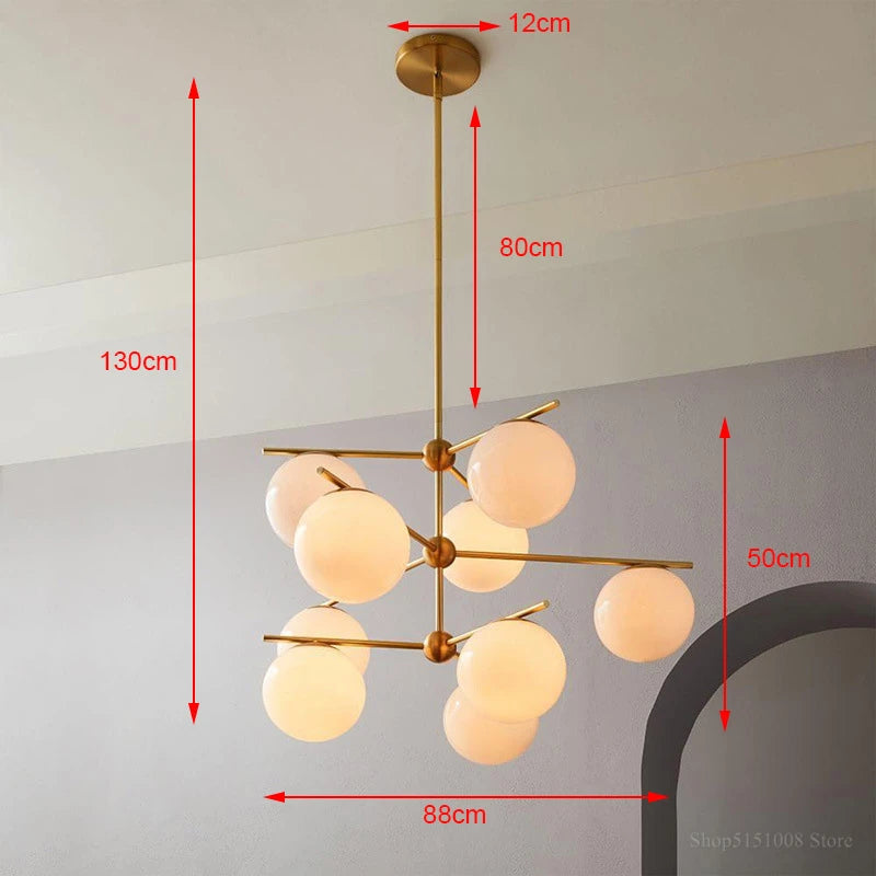 lustre led moderne décoratif nordique pour cuisine restaurant - vue 7 sur 8