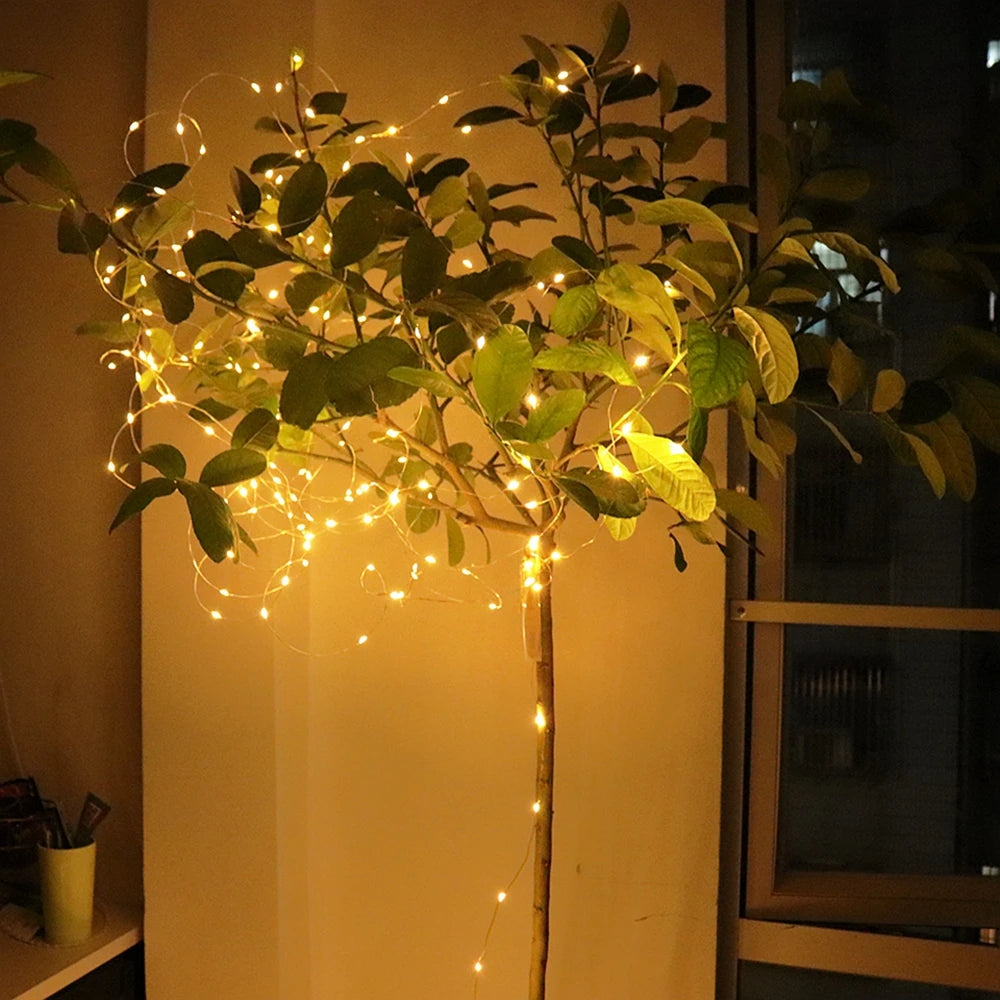 guirlande lumineuse à led en fil de cuivre pour célébrations et décorations - vue 10 sur 18