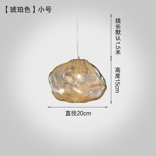 lustre en verre de luxe led post-moderne nordique créatif - vue 12 sur 12