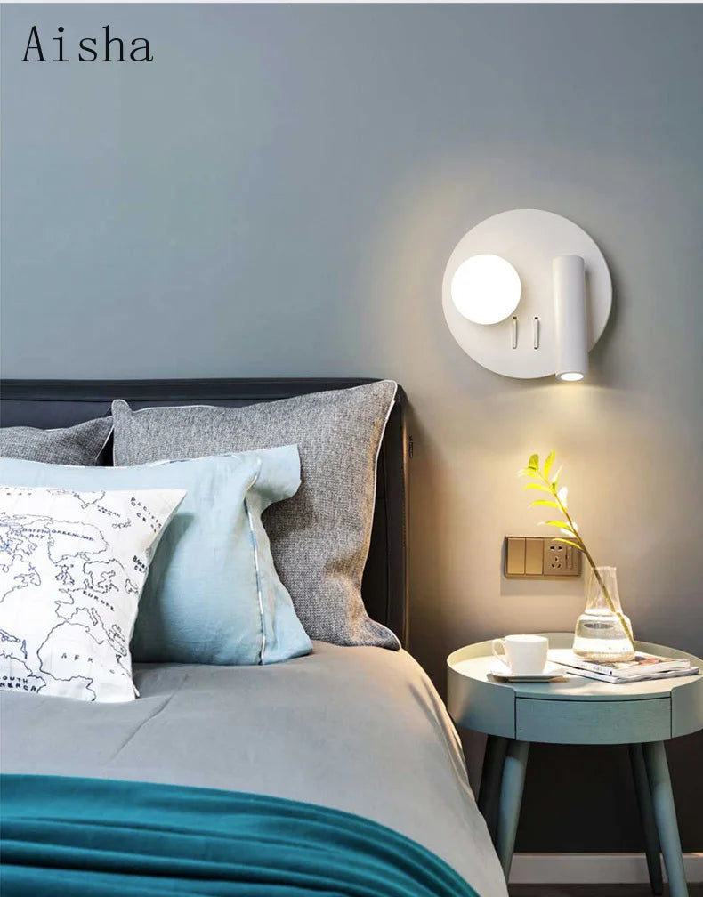 applique murale moderne rotative à led pour intérieur décoratif - vue 6 sur 10