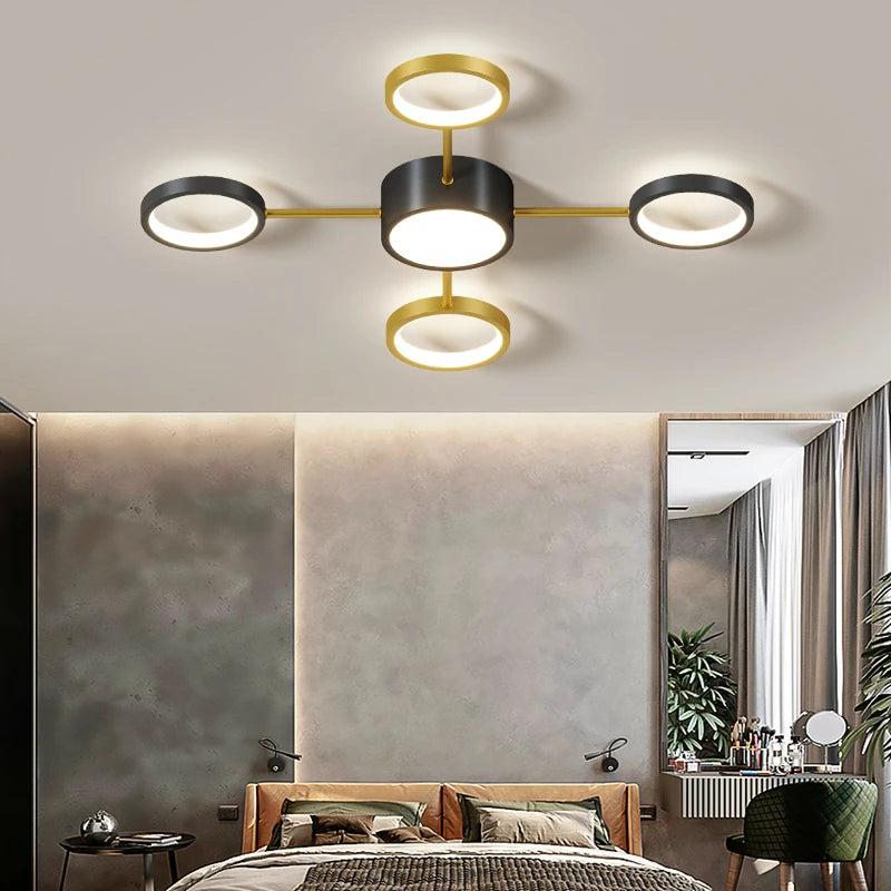 plafonnier led acrylique design moderne forme moléculaire décoratif