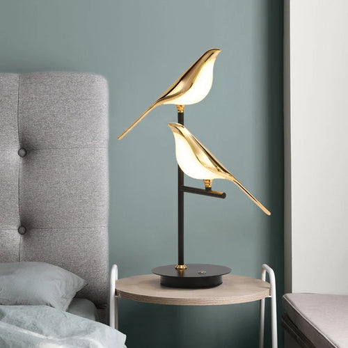 Nomi Lampadaire LED lampe oiseau postmoderne galvanoplastie doré jardin lecture chambre étude salon lampadaire de luxe - vue 3 sur 16
