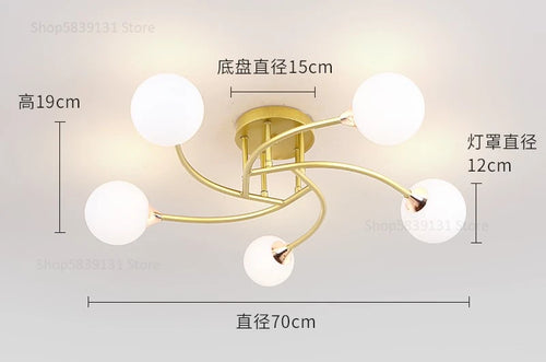 plafonniers modernes simples décoration nordique luminaire créatif - vue 14 sur 17