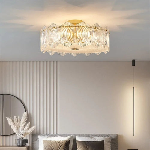 plafonnier en cristal moderne pour éclairage intérieur élégant - vue 3 sur 6