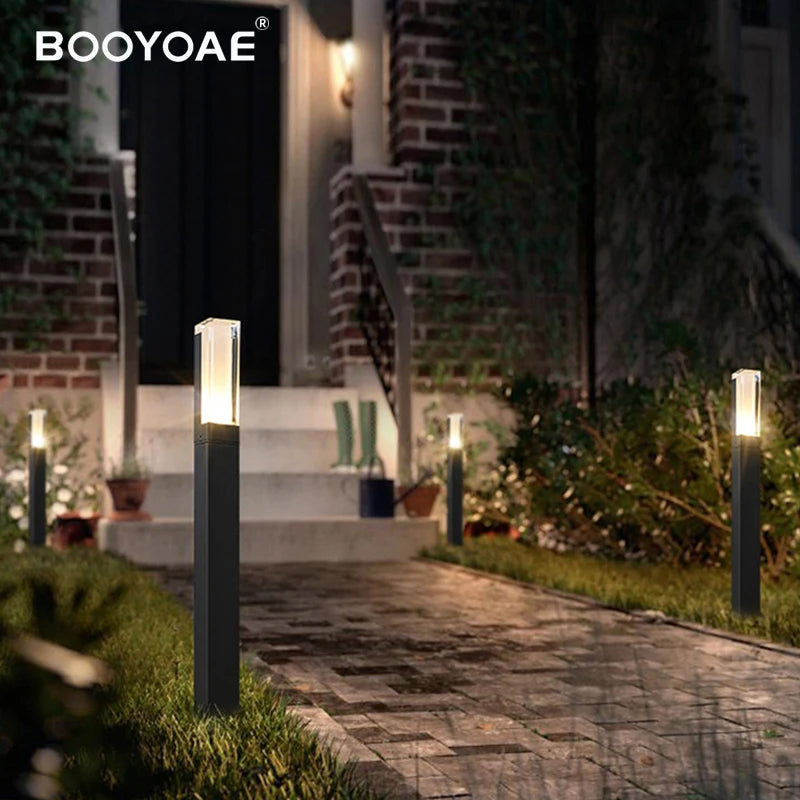 Lampe à gazon moderne lumière extérieure en aluminium étanche à l'eau porche jardin IP54 lampe à gazon extérieure maison cour décor paysage lumières - vue 5 sur 10