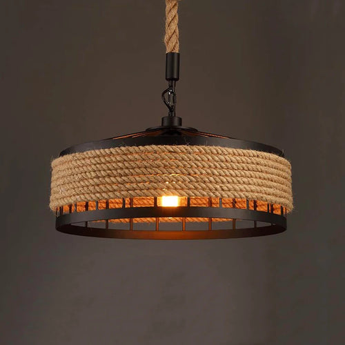 lustre suspendu vintage en corde de cuisine industriel rétro loft