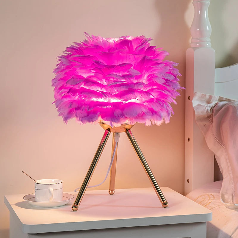Lampe de chevet à plumes - vue 5 sur 7