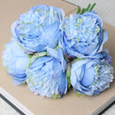 bouquet de 5 pivoines artificielles en soie pour décoration